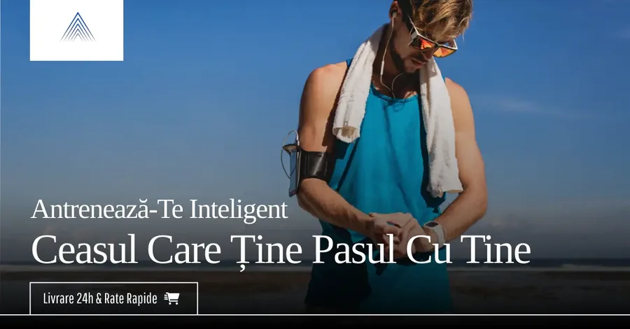 Smartwatch sport iQuality pentru alergare: ceas inteligent barbati cu GPS, puls, tensiune, casti bluetooth, livrare 24h, garantie 3 ani
